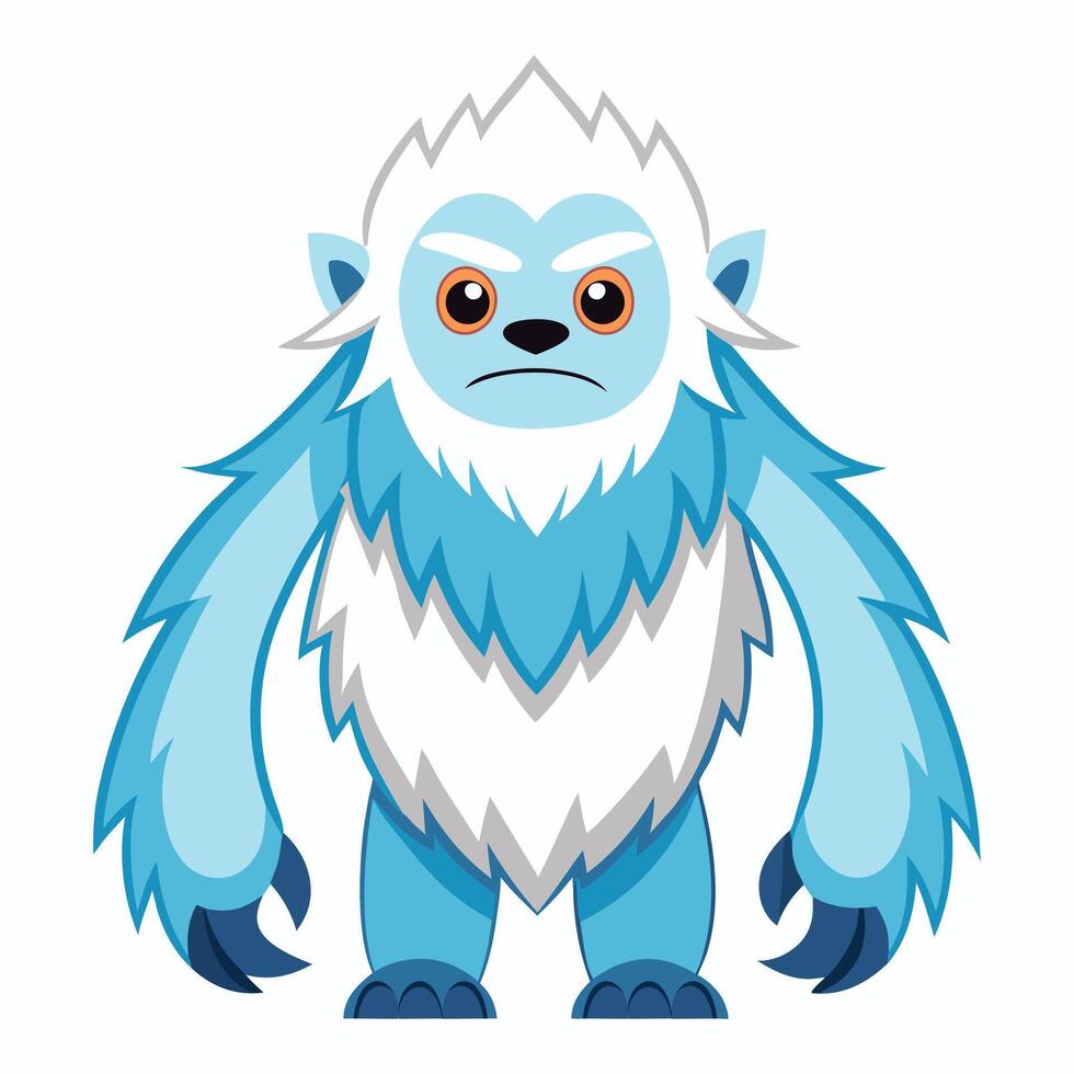 Yeti clipart isolated on white background vector