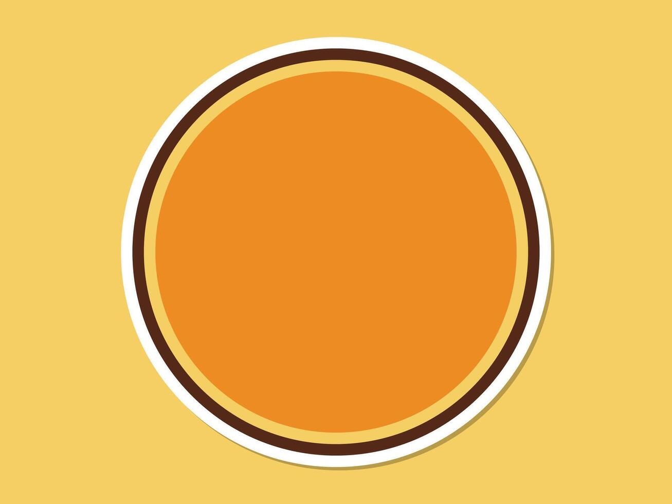Abstract circle Retro sticker shape flat illustration vector
