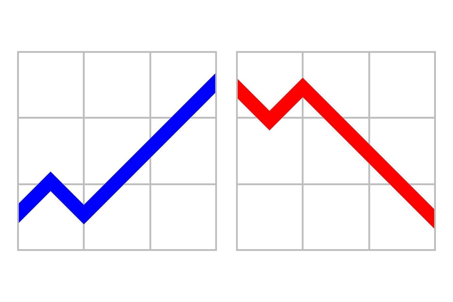 Up and down Financial Chart Icon vector