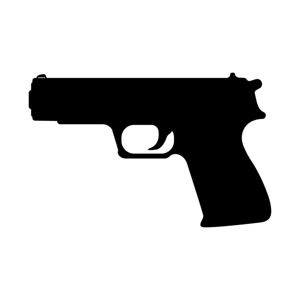 Handgun Silhouette simple illustration vector