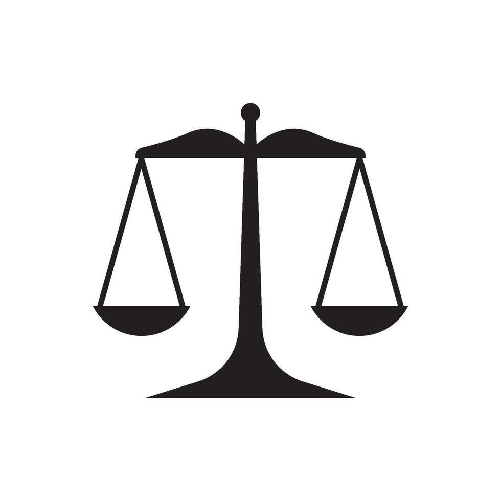 scales of justice icon vector