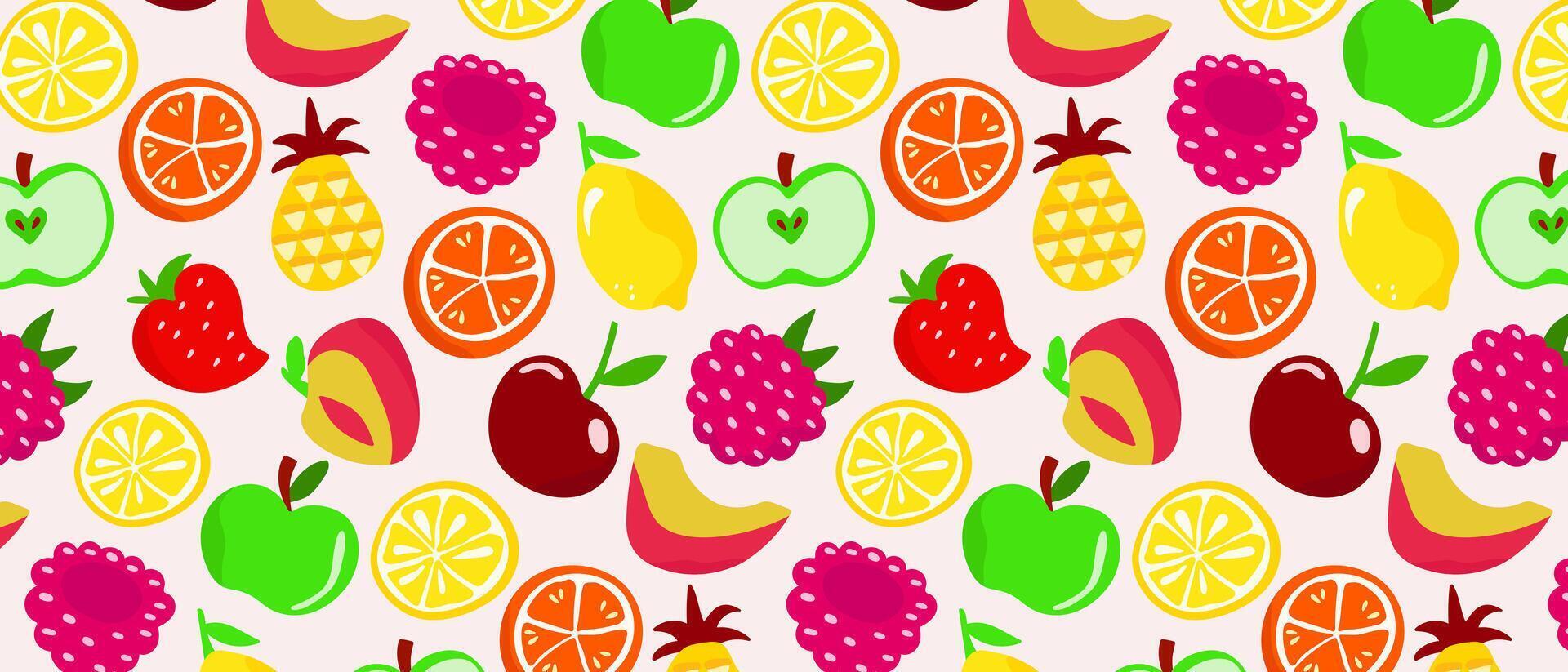 Summer bright berry seamless background. Ideal for fabric, packaging, tablecloth, wrapping paper. vector