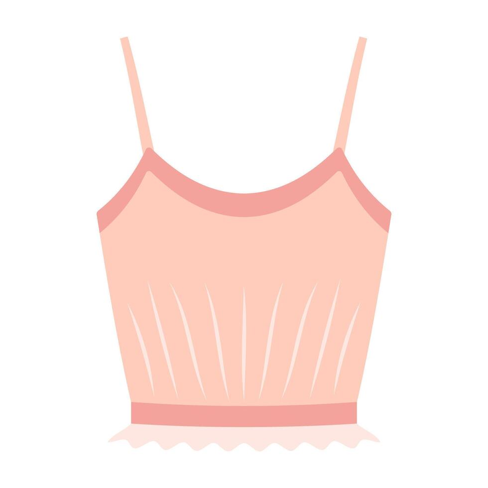 Light summer tops, shirt, and casual outfits for warm days. vector