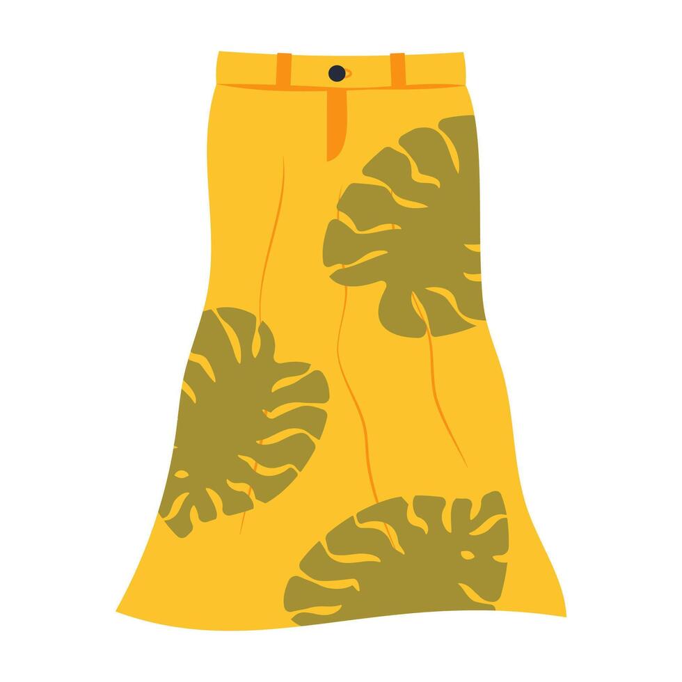 Colorful summer dresses, swimsuits and casual outfits for warm days. vector
