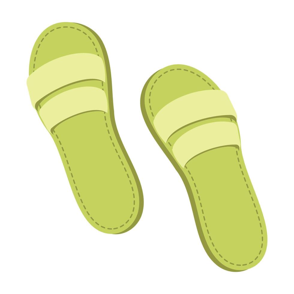 Summer outfit and beachwear with casual shoes and bag flat vector