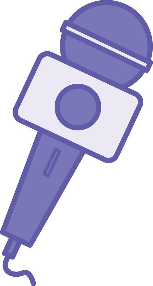 Colored Mic Icon. Illustration. Device That Converts Sound Waves into Electrical Signal. Microphone, Gadget, Technology. Device Concept vector