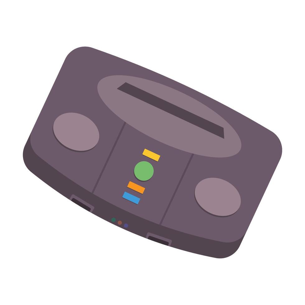 Illustration of handheld and classic gaming consoles and accessories vector