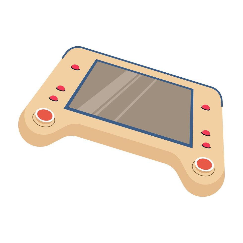 Icons of various handheld gaming console and retro-style game controllers. vector