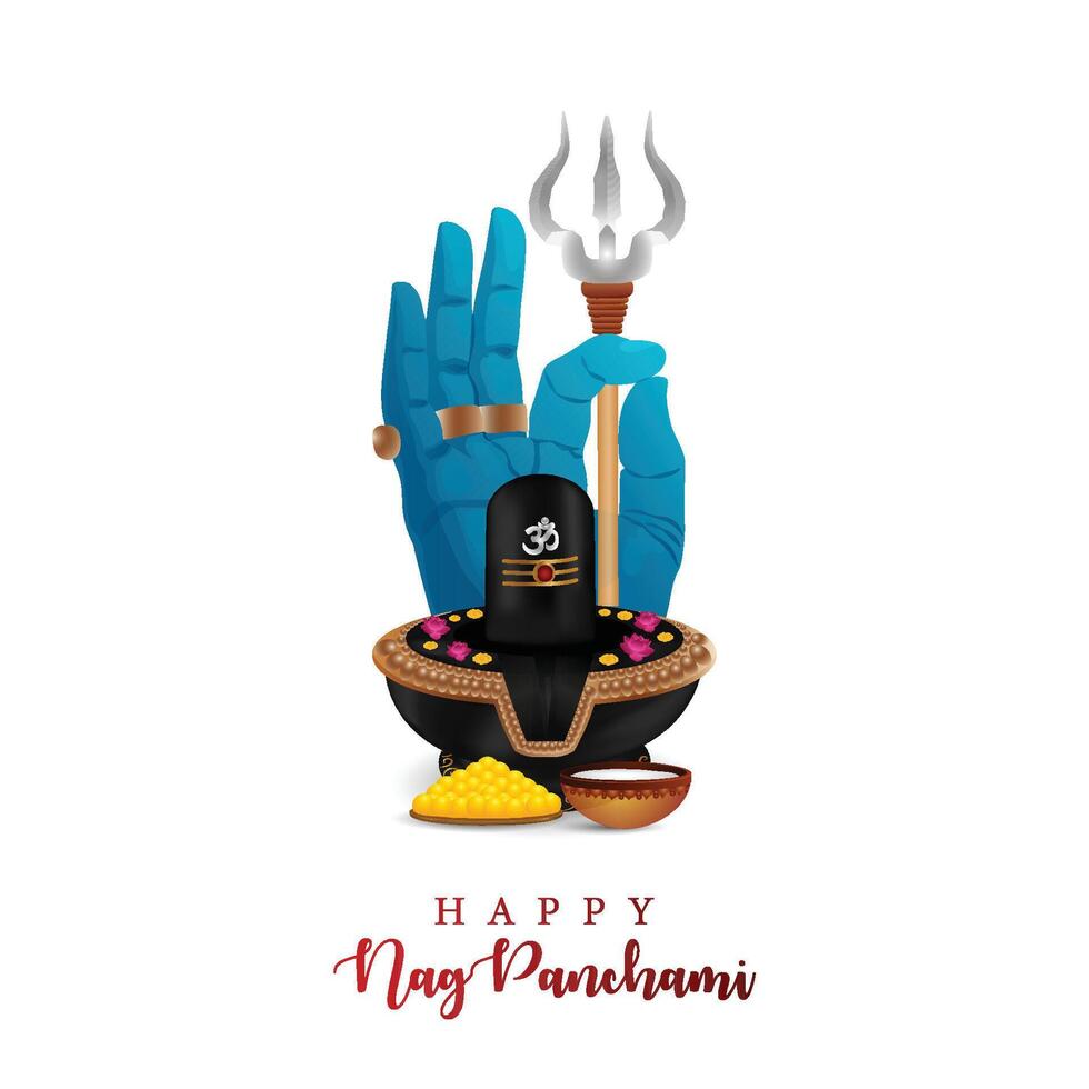 Nag panchami indian festival background vector