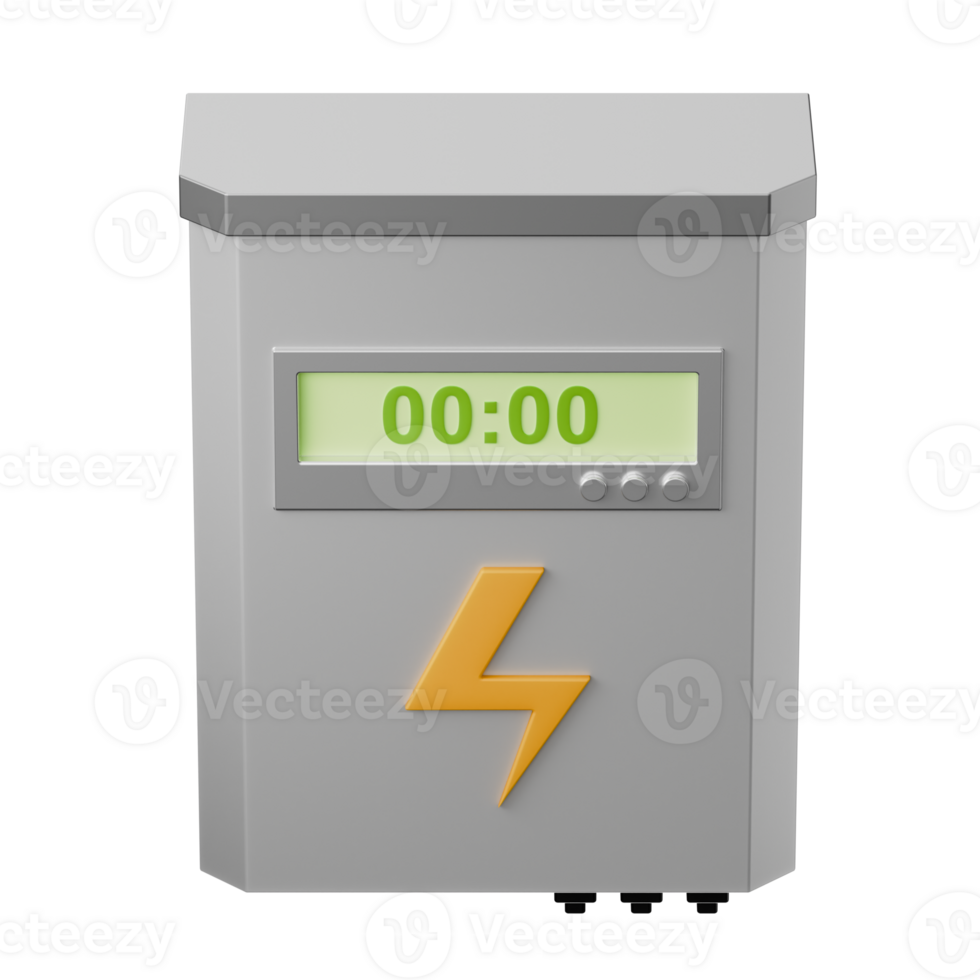 inverter device electricity power box tool 3d render icon illustration png