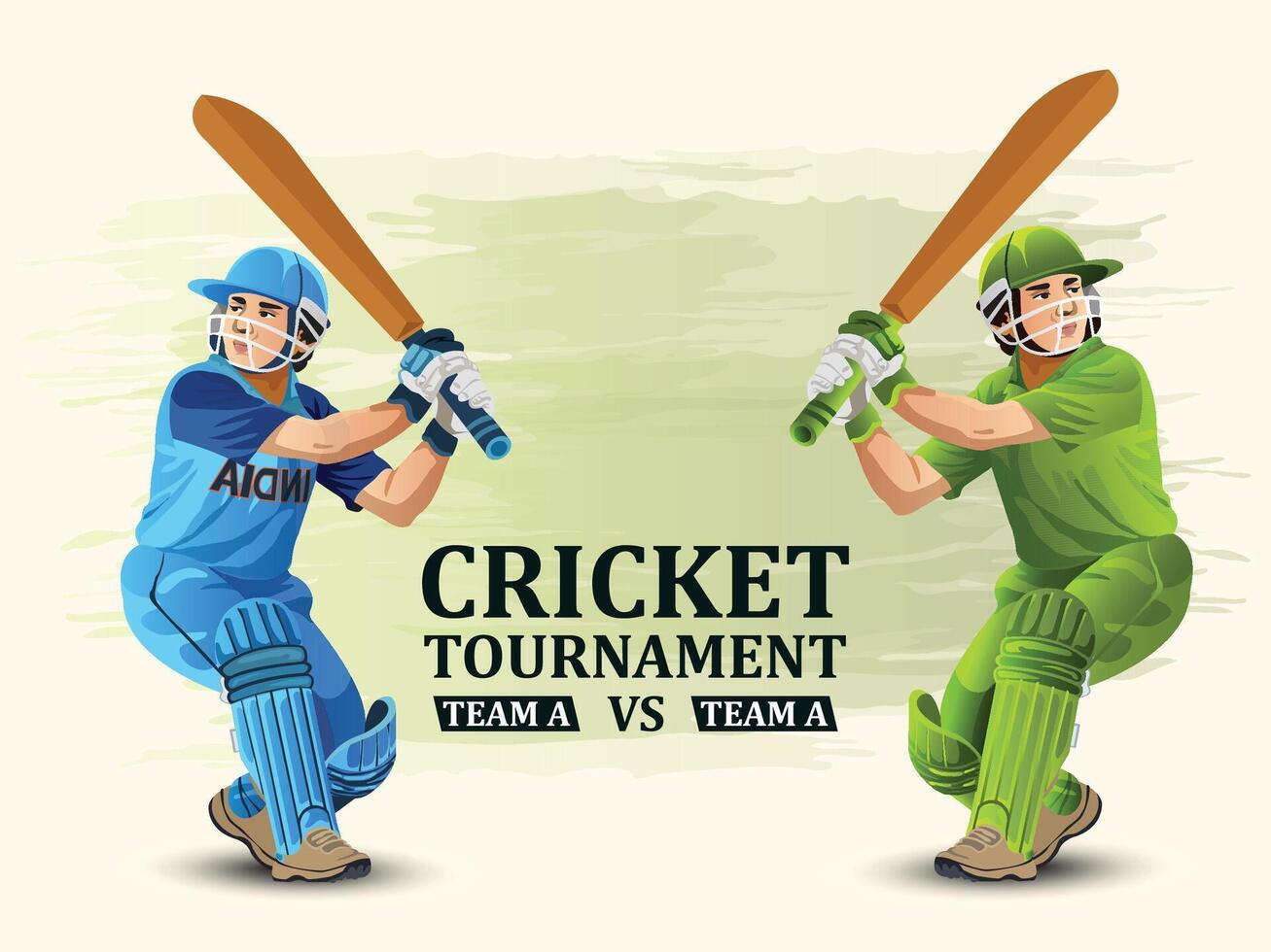 illustration For Cricket Match Championship vector