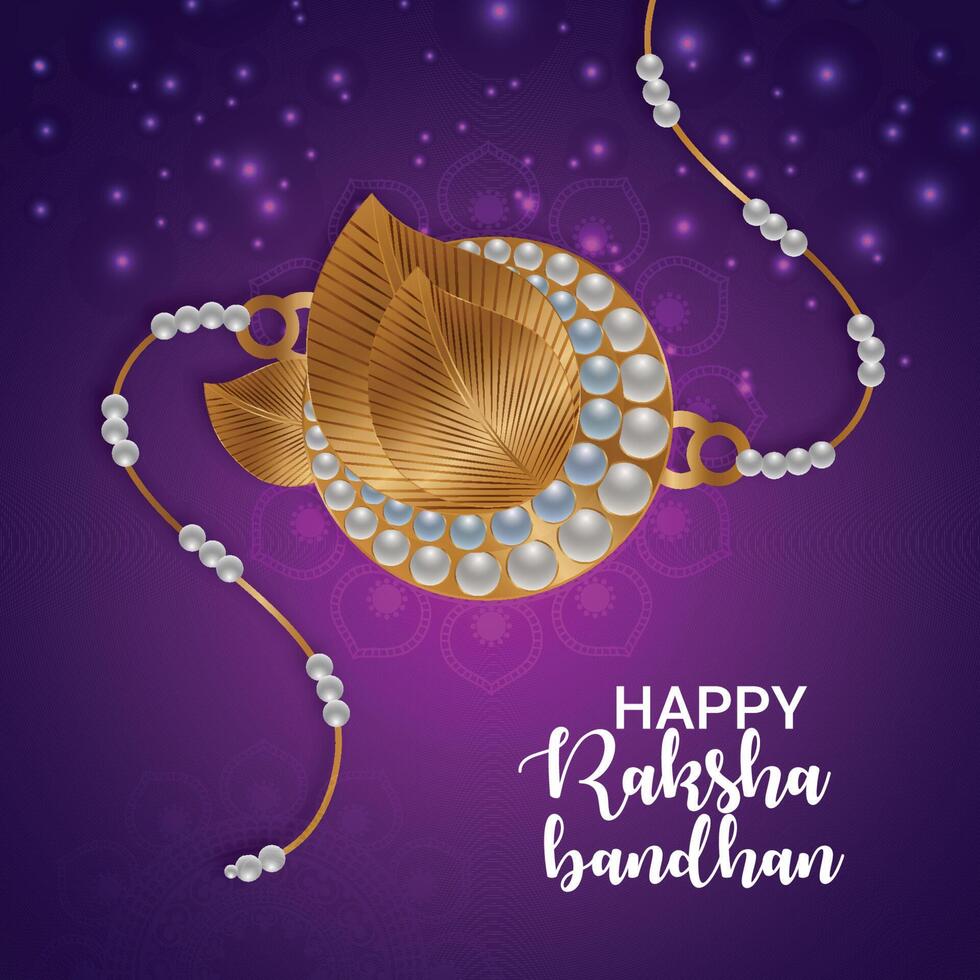 Indian traditional festival happy raksha bandhan vector