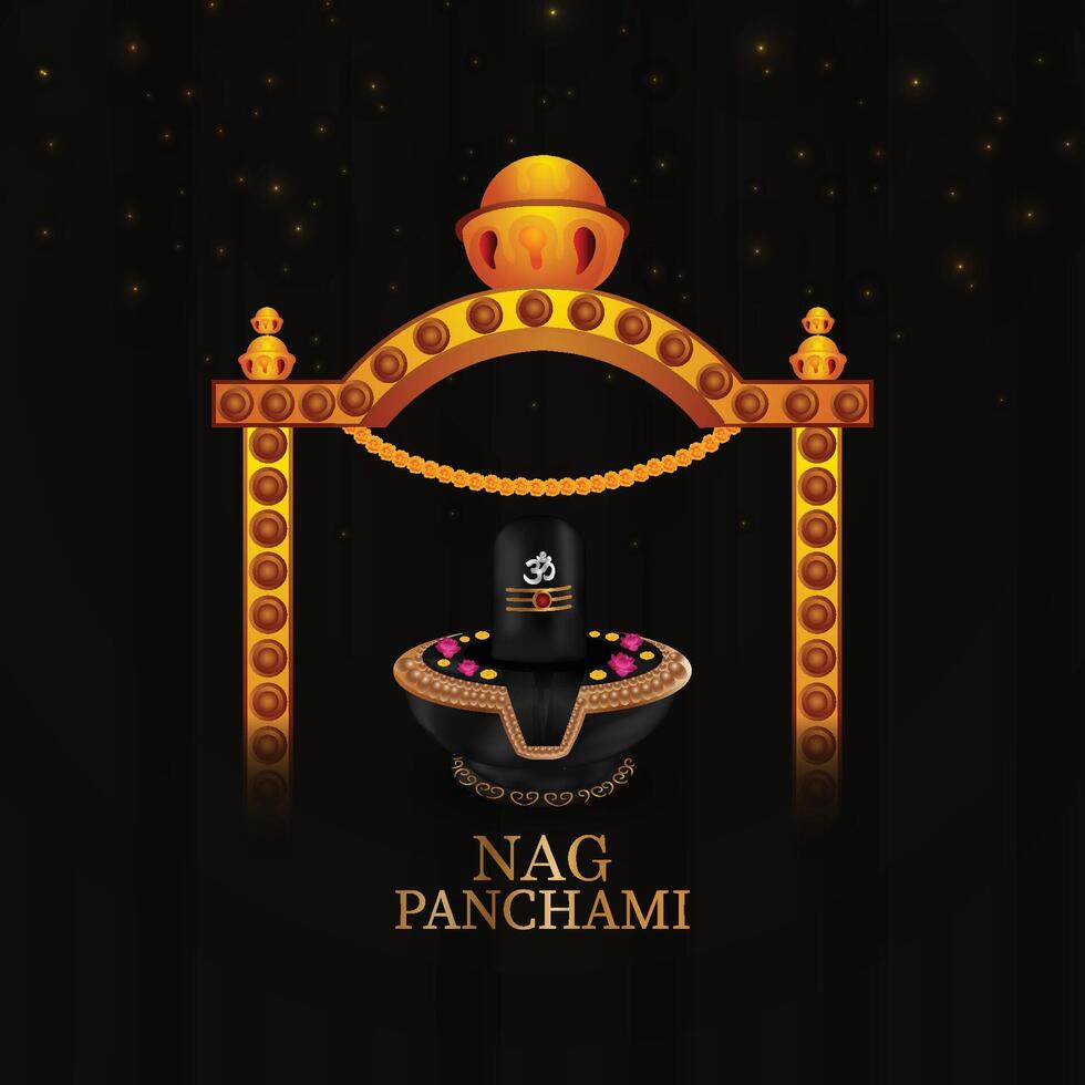Happy Nag Panchami indian festival design Background vector