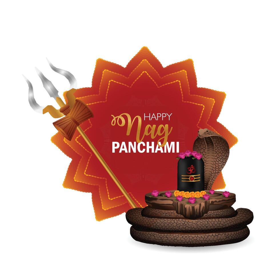 Creative design happy nag panchami vector