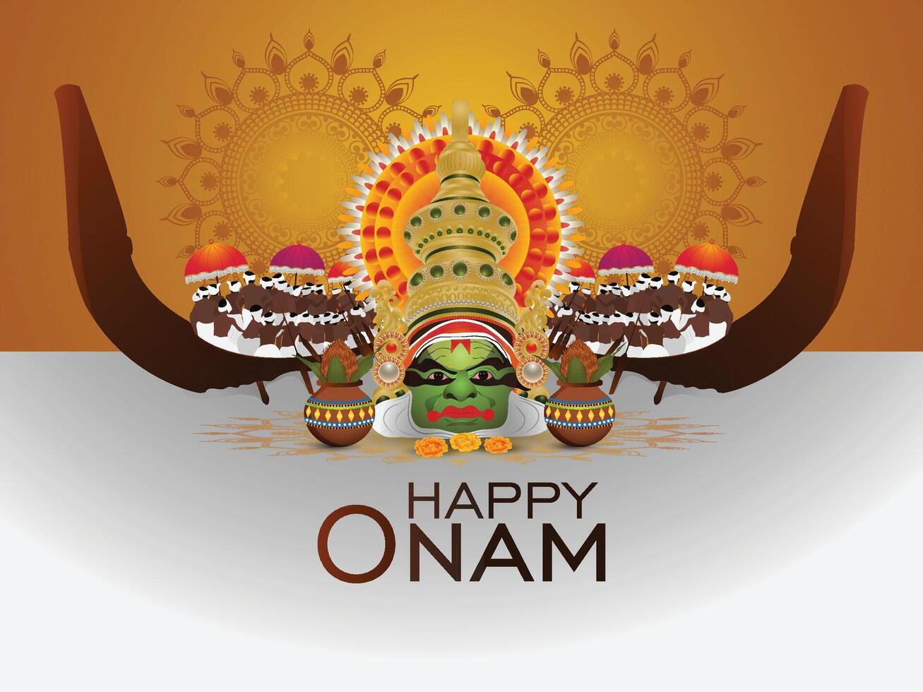 Happy onam festival design concept banner vector