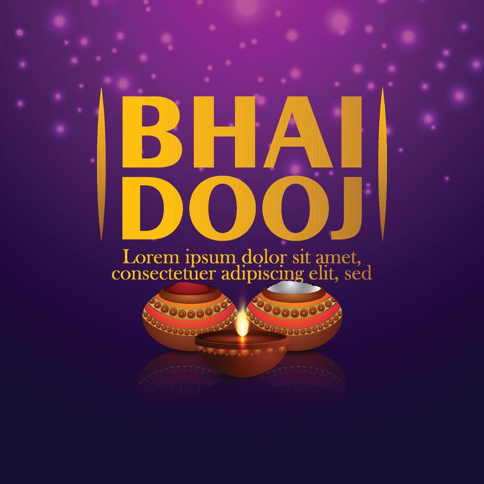 Happy bhai dooj design concept banner vector