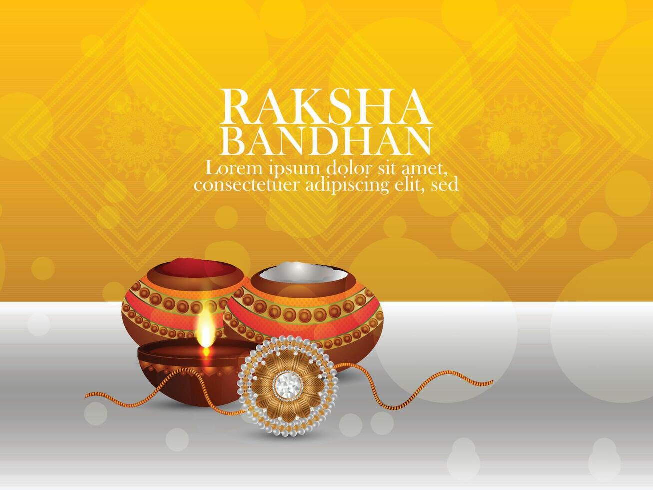 Illustration of beautiful rakhi for happy raksha bandhan vector