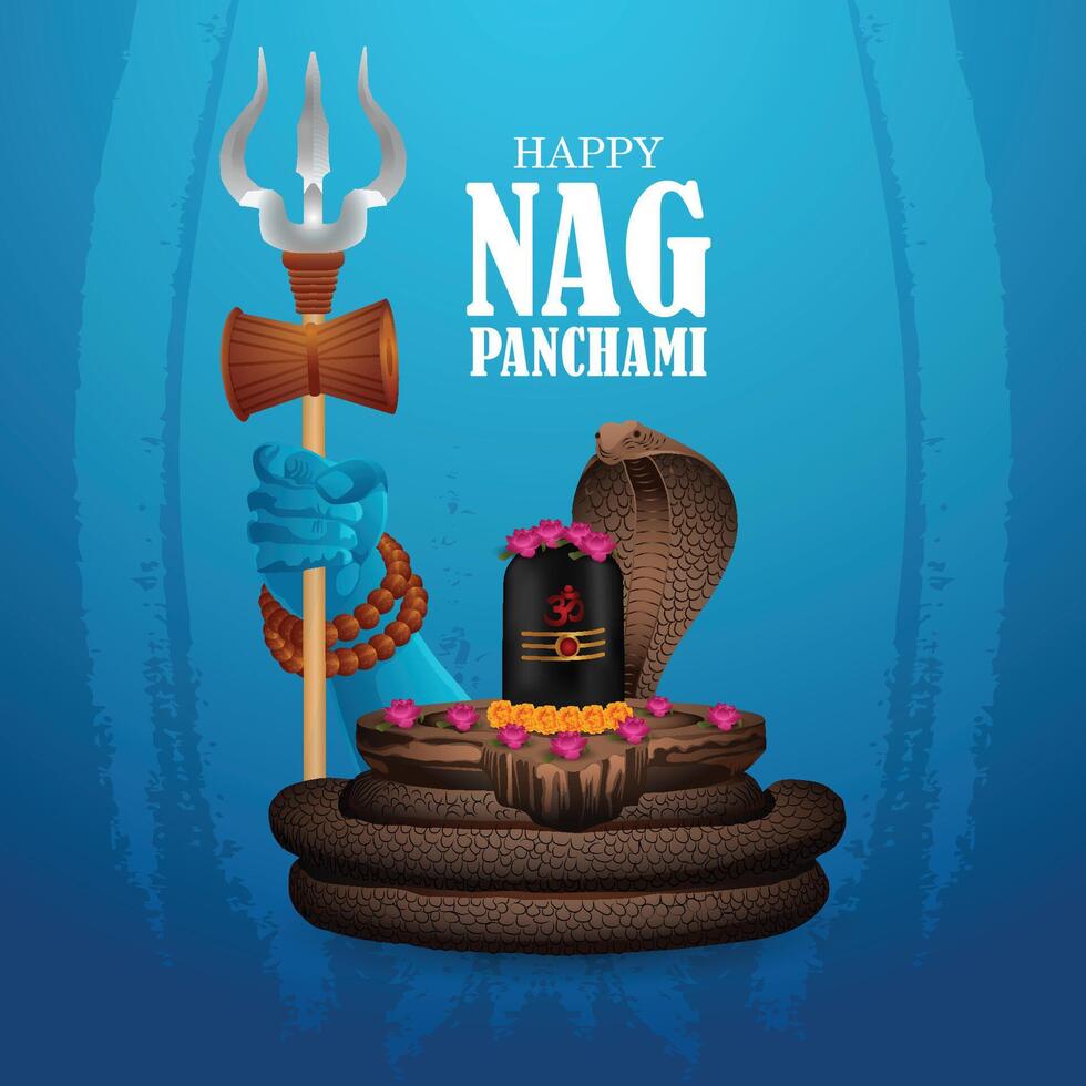 Realistic illustration of Nag panchami vector