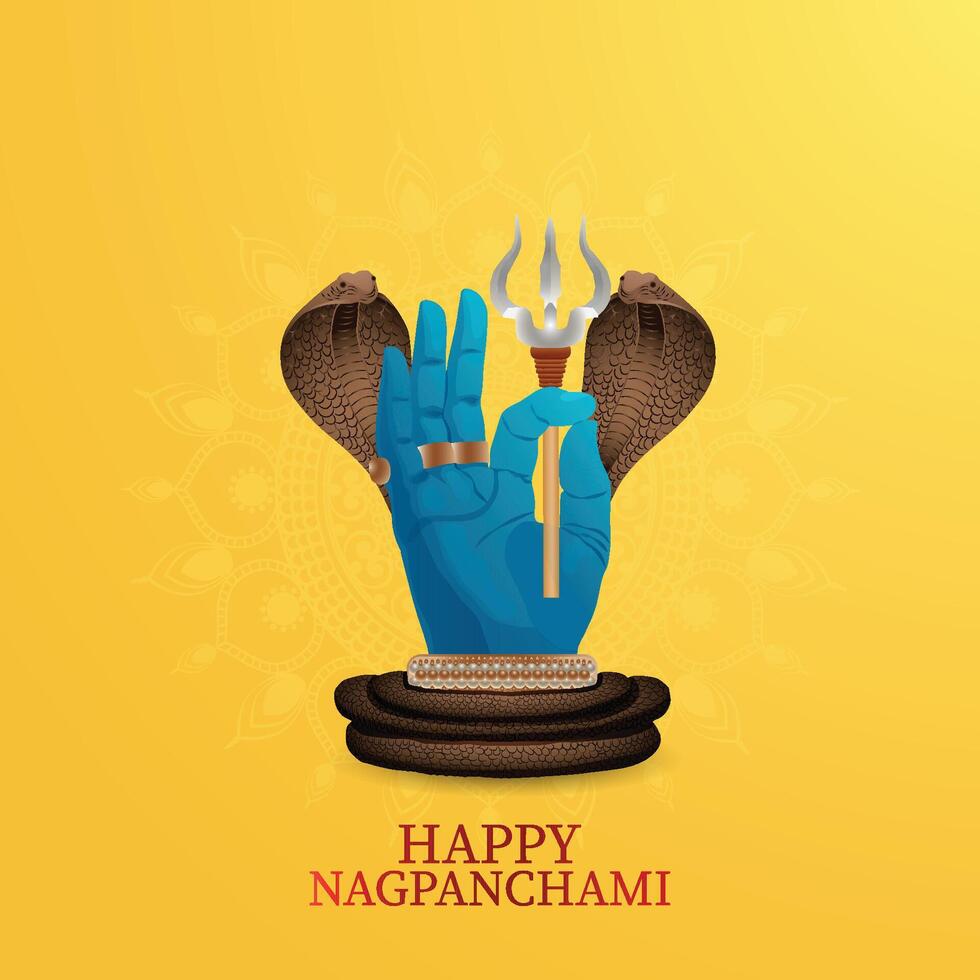 Happy Nag panchami celebration background vector