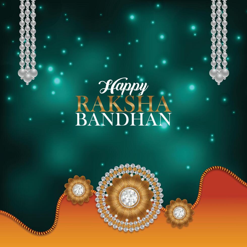 Realistic rakhi for happy raksha bandhan vector