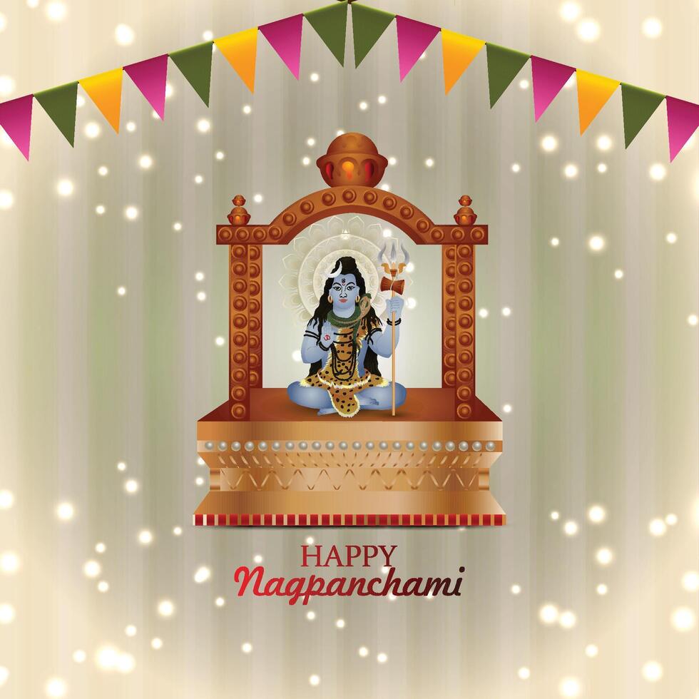 Nagpanchami celebration and background vector