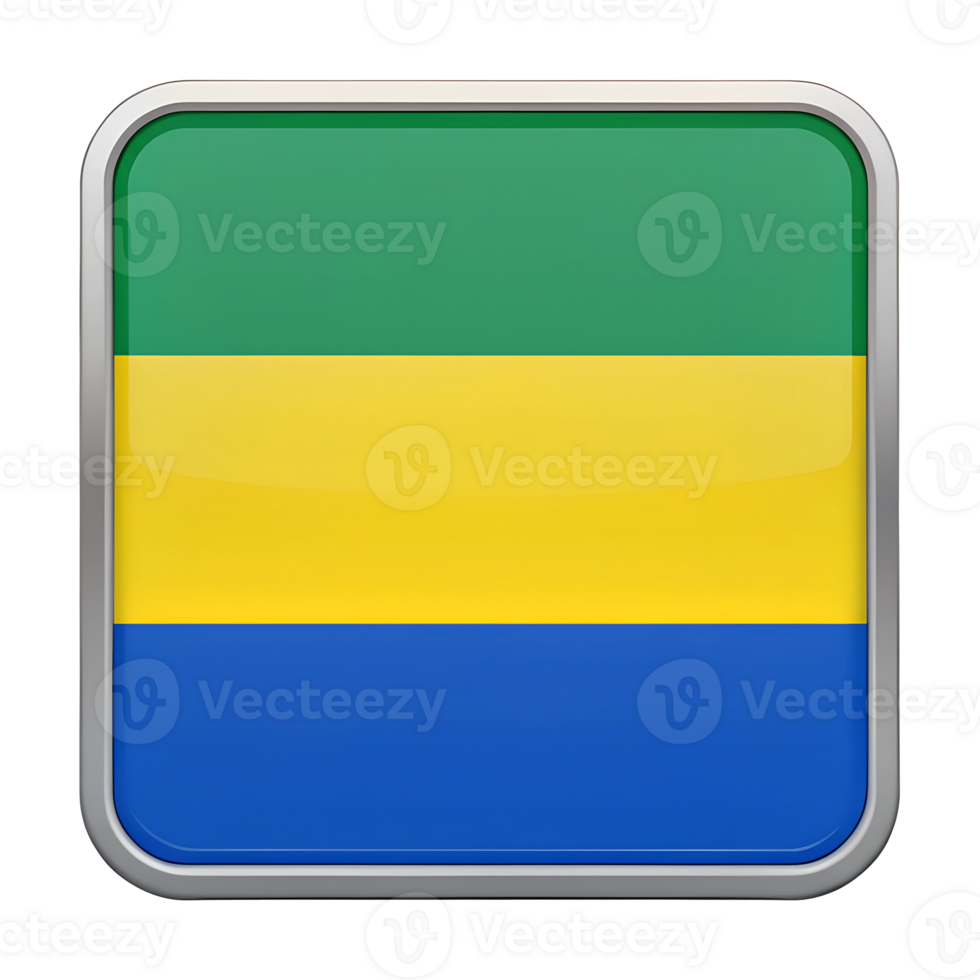 Gabon flag in Rounded Square icon png