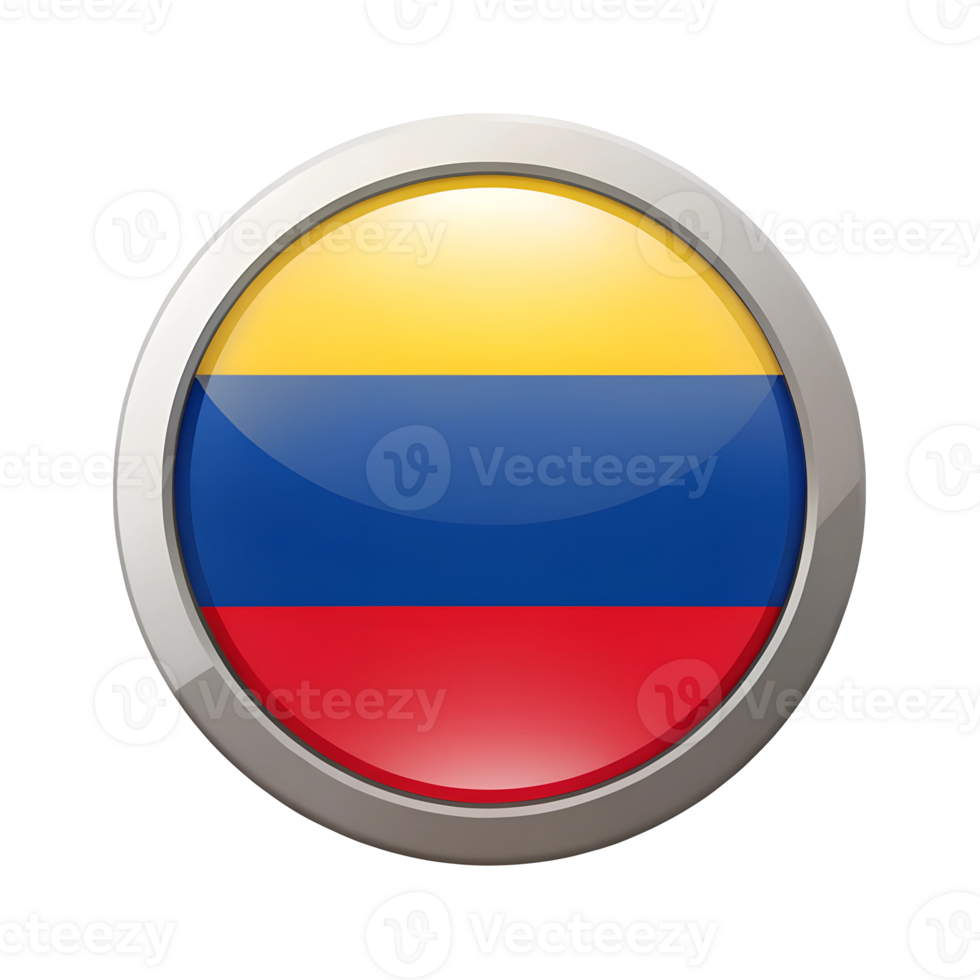 colombian flag in rounded icon png