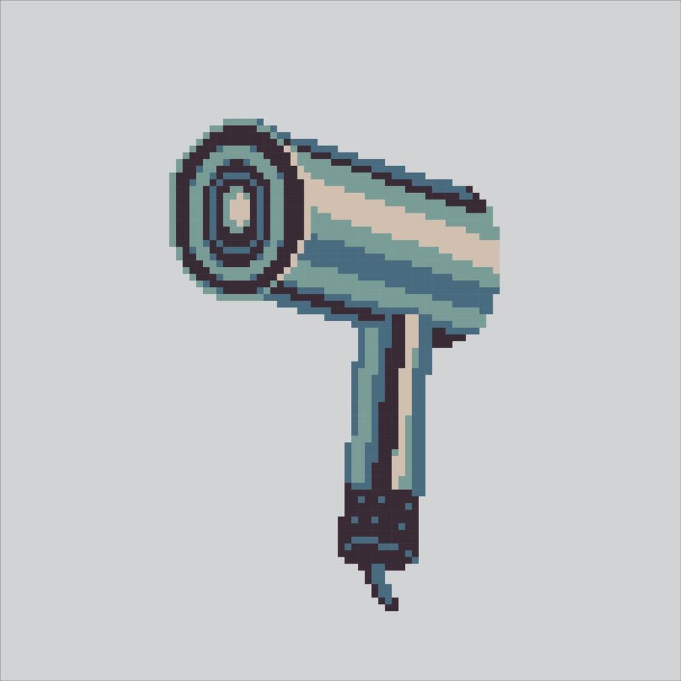 Pixel art illustration Hair Dryer. Pixelated Hair Treatment. hair dryer beauty saloon Icon pixelated for the pixel art game and icon for website and game. old school retro. vector