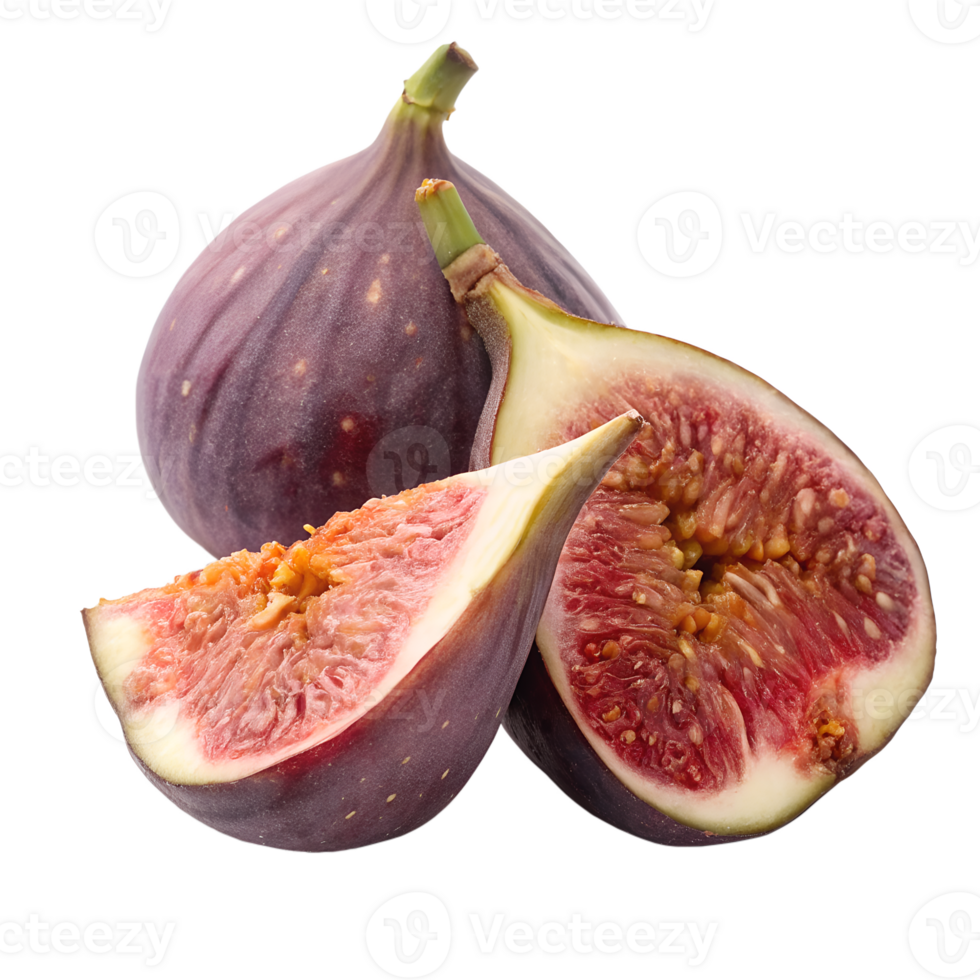 Smyrna Fig with slice, isolated on a transparent background png