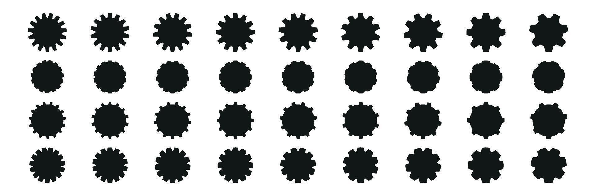 gear sketch with hand-drawn mechanism. Factory cogwheel and industrial metal elements. Flat illustration isolated on white background. vector