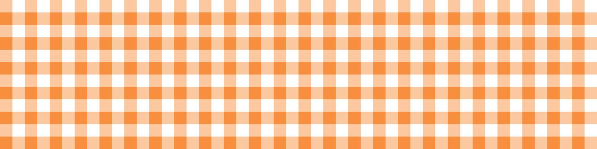 Halloween checkered tablecloth with orange plaid pattern background. Flat illustration isolated vector
