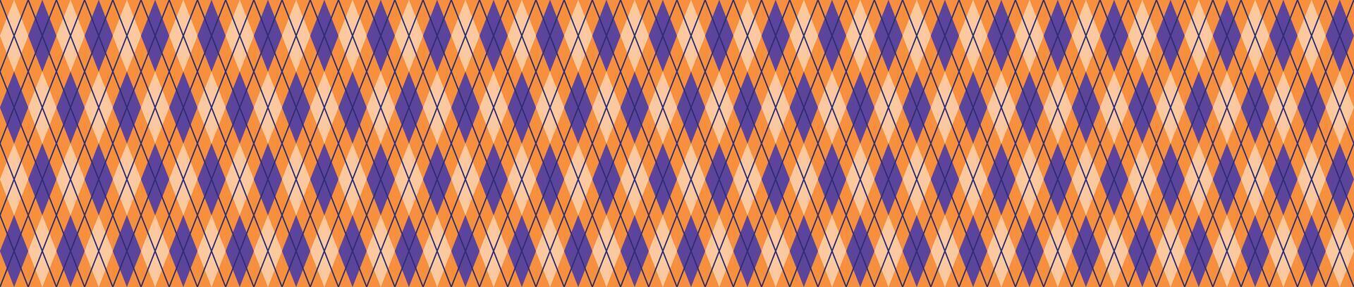 Halloween background checkered tablecloth with plaid fall pattern. Flat illustration isolated vector