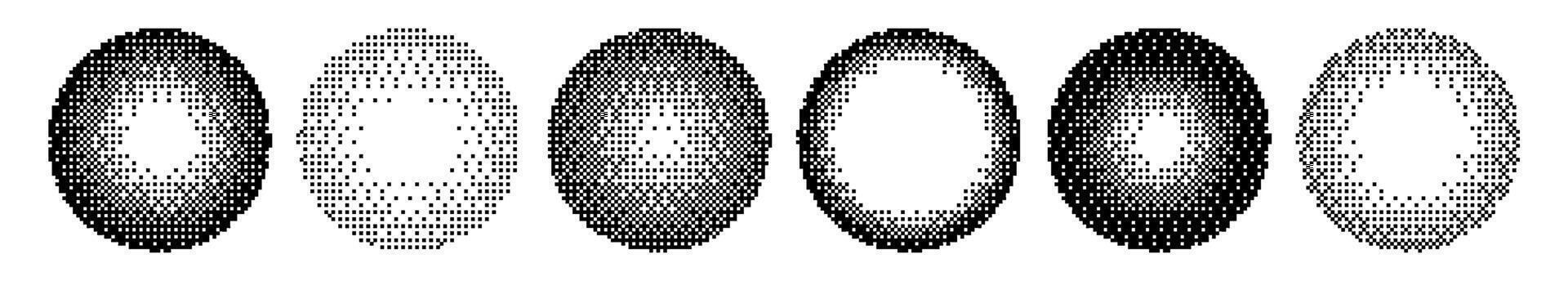 Abstract pixel background with disintegration and mosaic effect. Flat illustration isolated on white background. vector