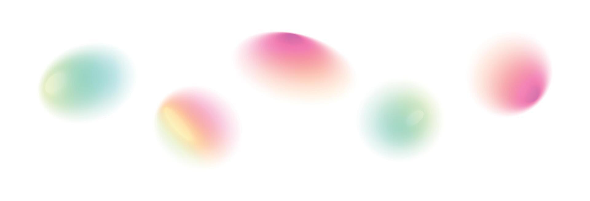 Soft gradient background with abstract blur effect, blue and green color transition, grainy watercolor texture, fluid neon mesh design. Flat illustration isolated on . vector