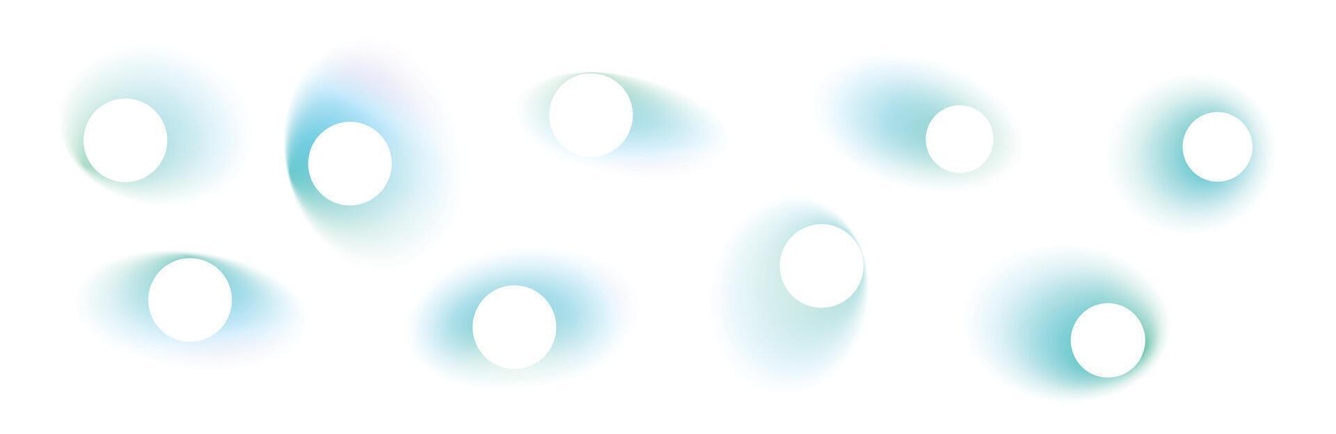 Soft gradient background with abstract blur effect, blue and green color transition, grainy watercolor texture, fluid neon mesh design. isolated on white background. vector