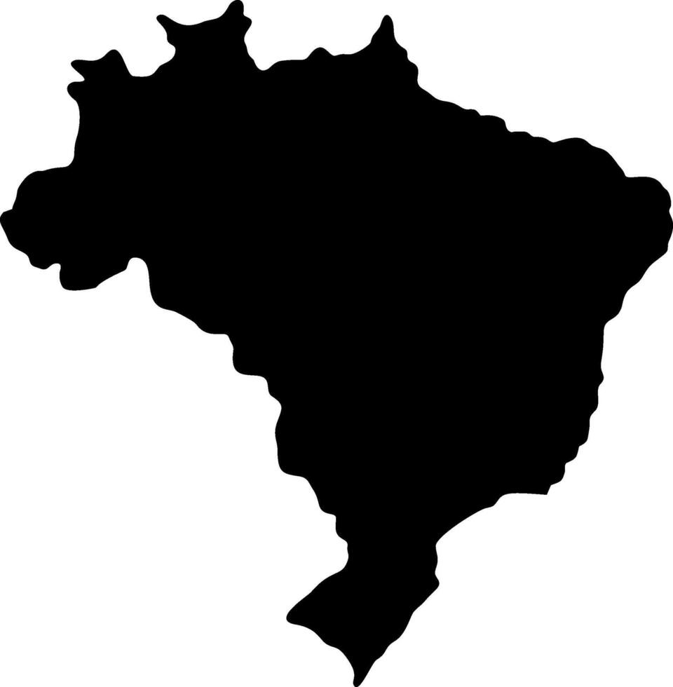 silhouette of the map of Brazil vector