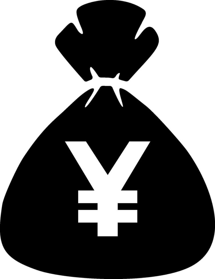 Money bag icon with won icon vector