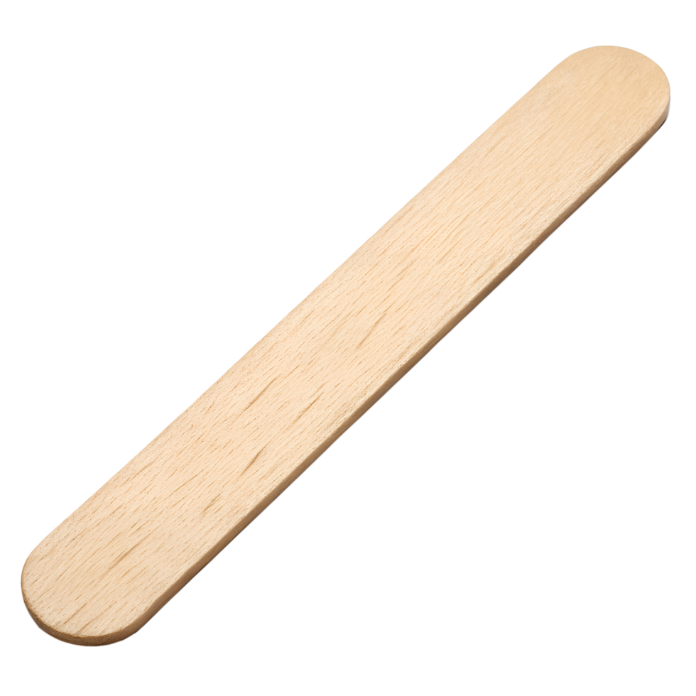 single wooden tongue depressor, medical exam tool png