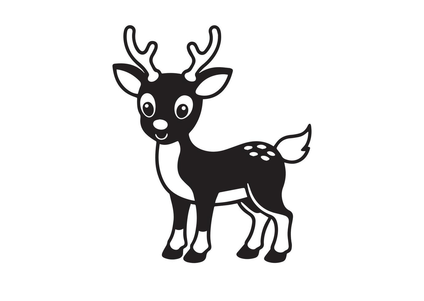 Mule Deer silhouette art vector