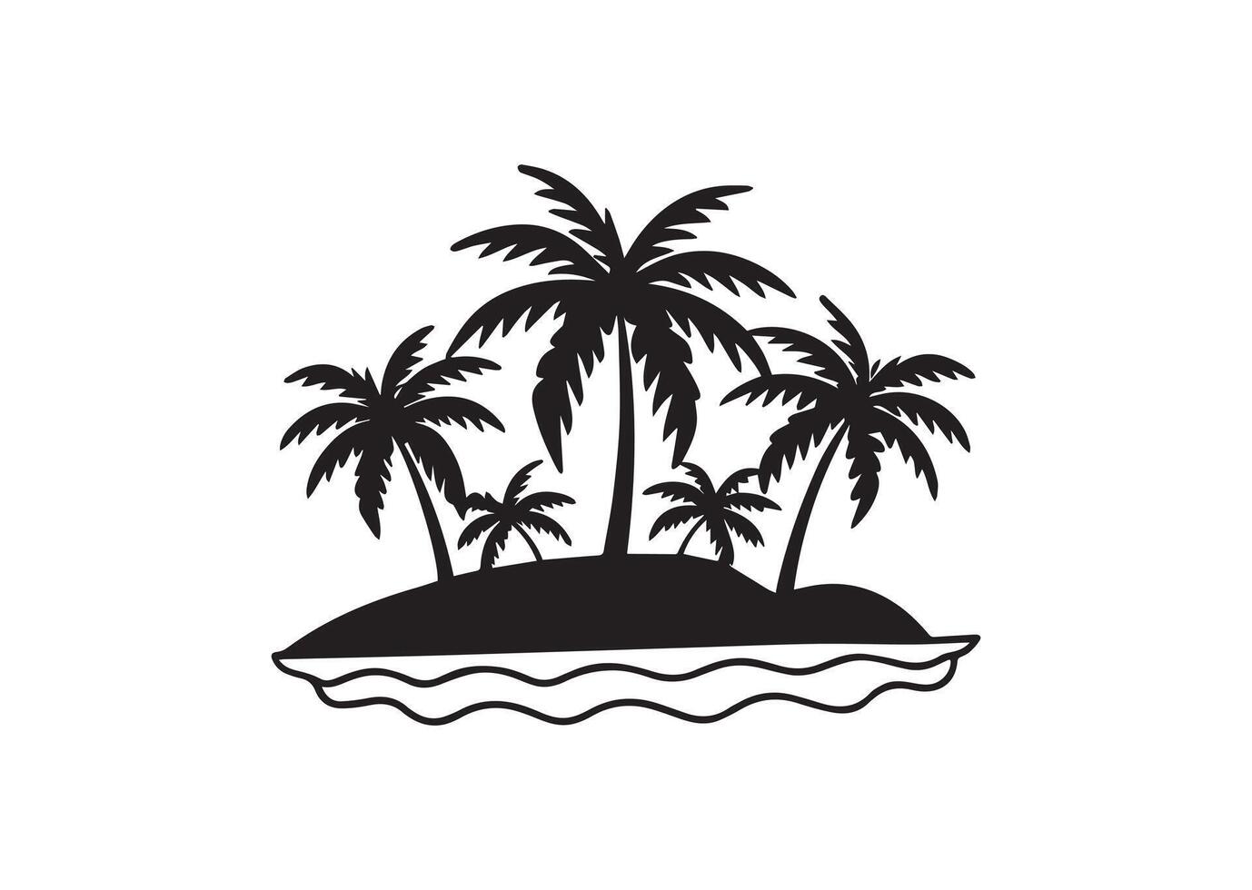 Based on a tropical island or beach theme vector