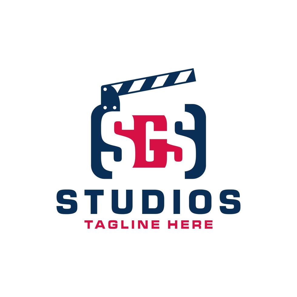 film studio logo with letters SGS vector