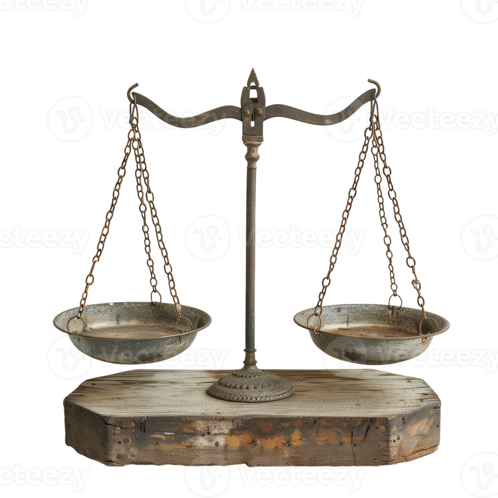 a balance scale with two bowls on it png