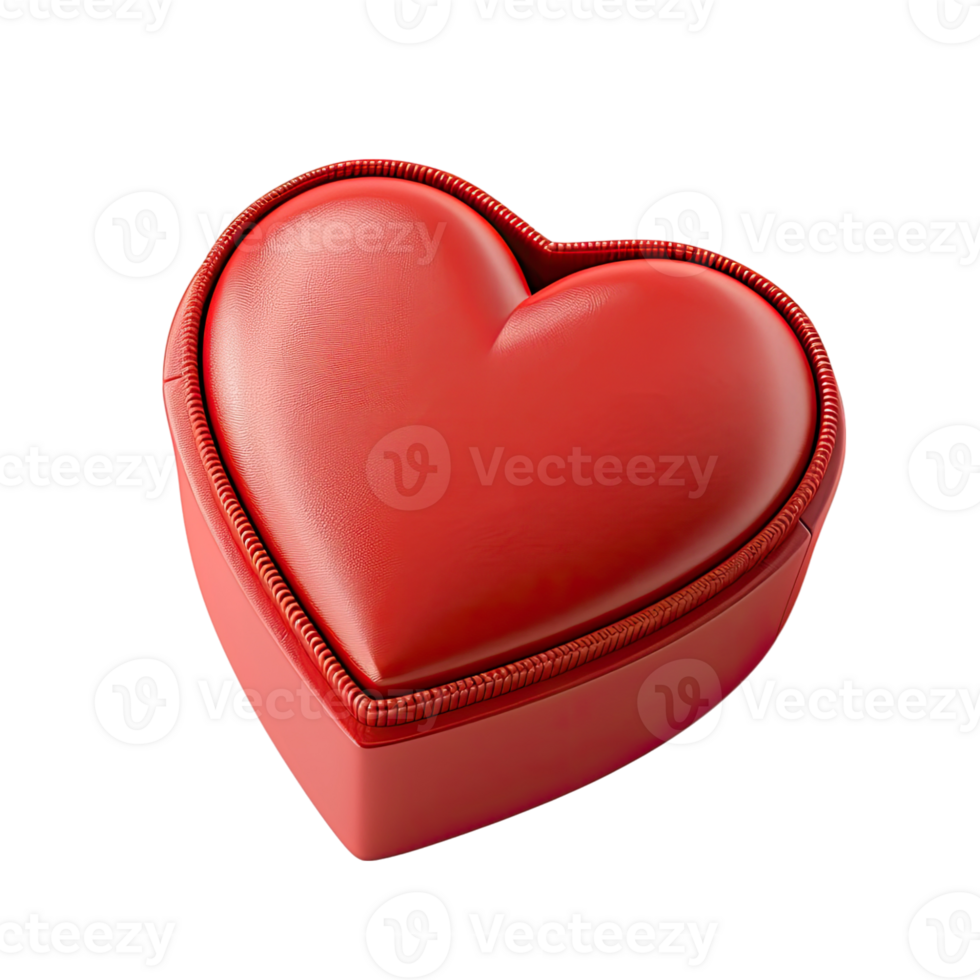 a red heart shaped box on a transparent background png