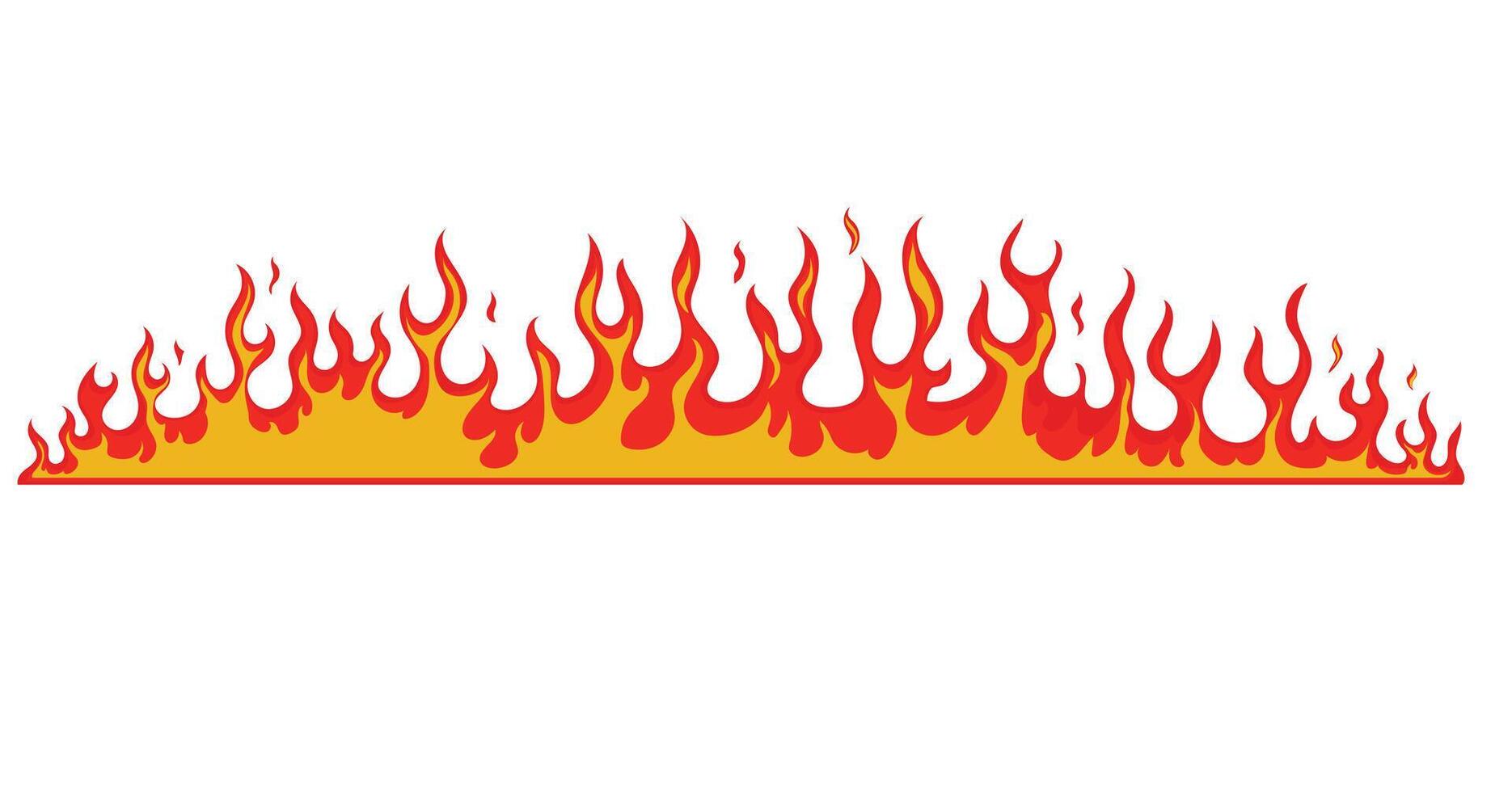Flammable line blaze, fire flames illustration vector