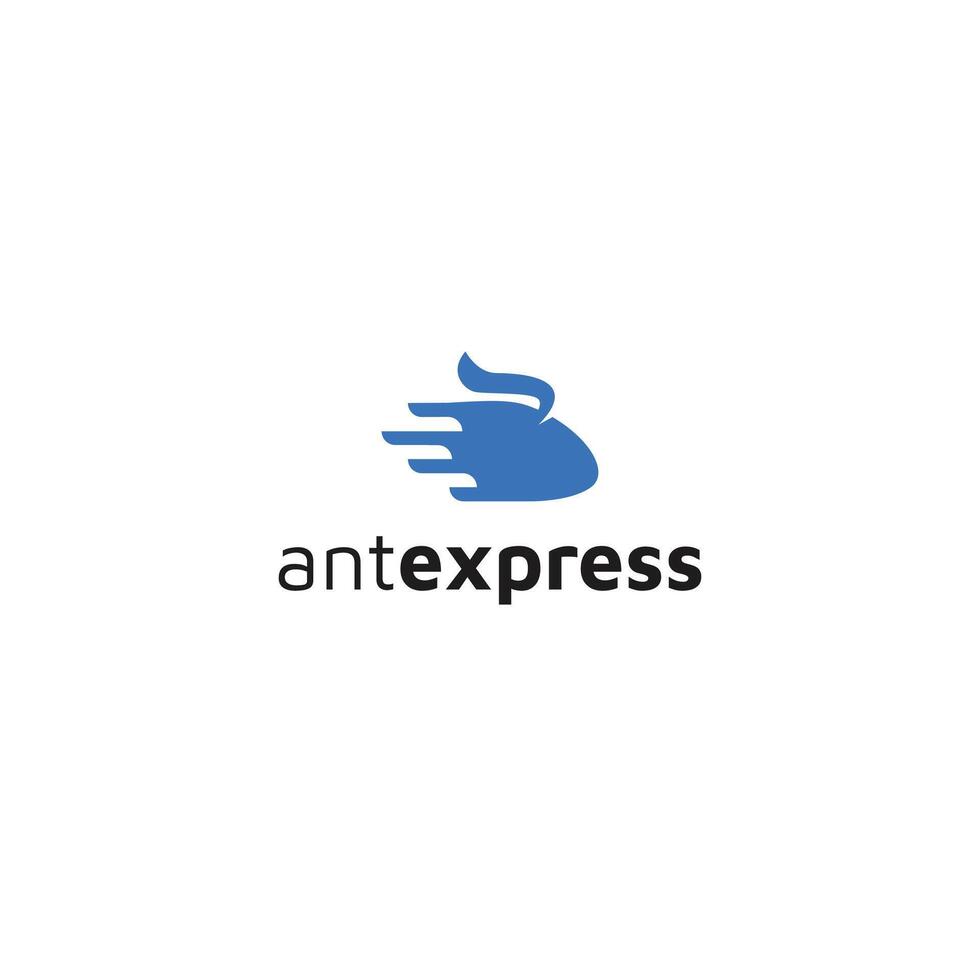 A dynamic logo design combining an ant and a train, symbolizing speed, efficiency, and teamwork. Named Ant Express, this logo is perfect for transportation, delivery services vector