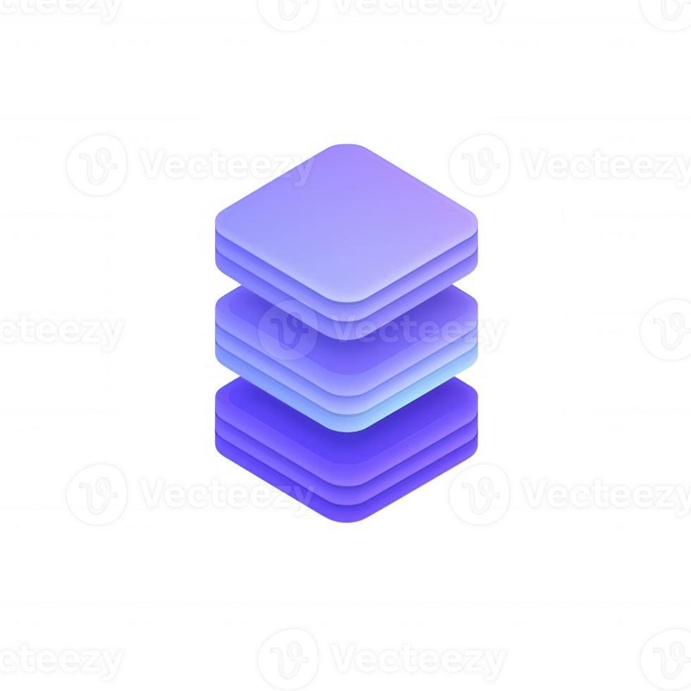 Stylized purple layered shapes with smooth gradients, perfect for modern design projects, backgrounds, or user interface elements. Ideal for tech and creative applications. png