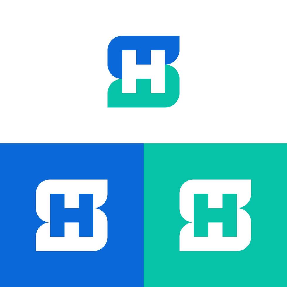 Letter SH Monogram Logo Concept vector