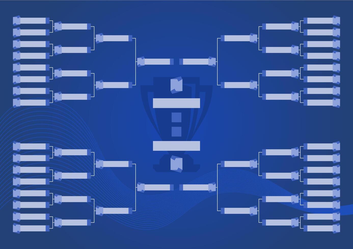 Tournament Bracket with 32 Team and 4 Pool for Championship Event vector
