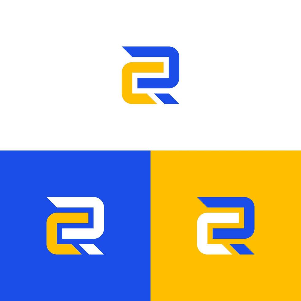 Letter CR Simple Monogram Logo Concept vector