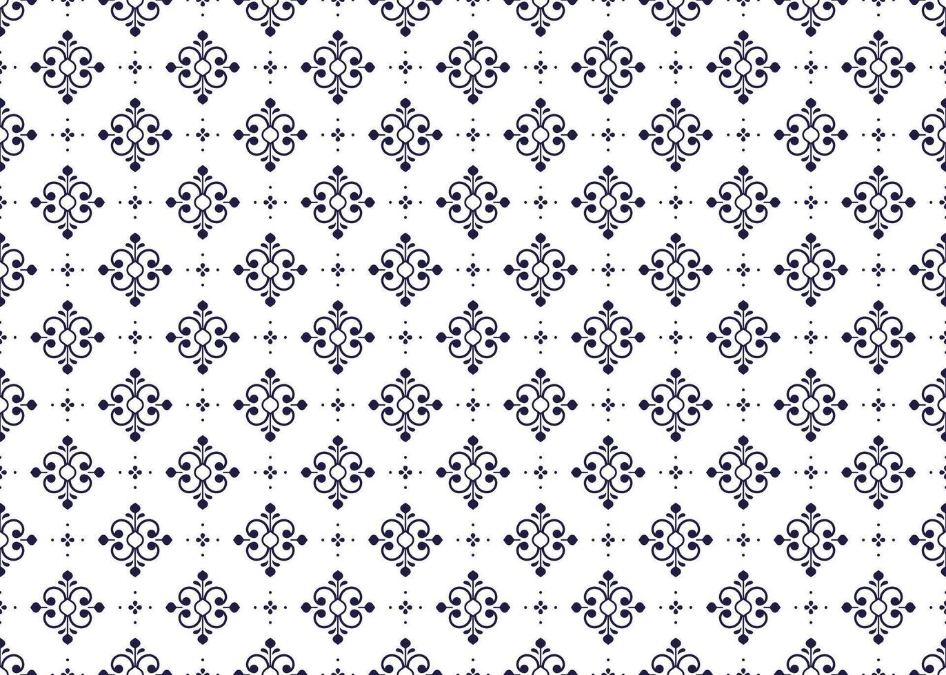 ethnic fabric seamless pattern, blue and white style, design for cloth vector